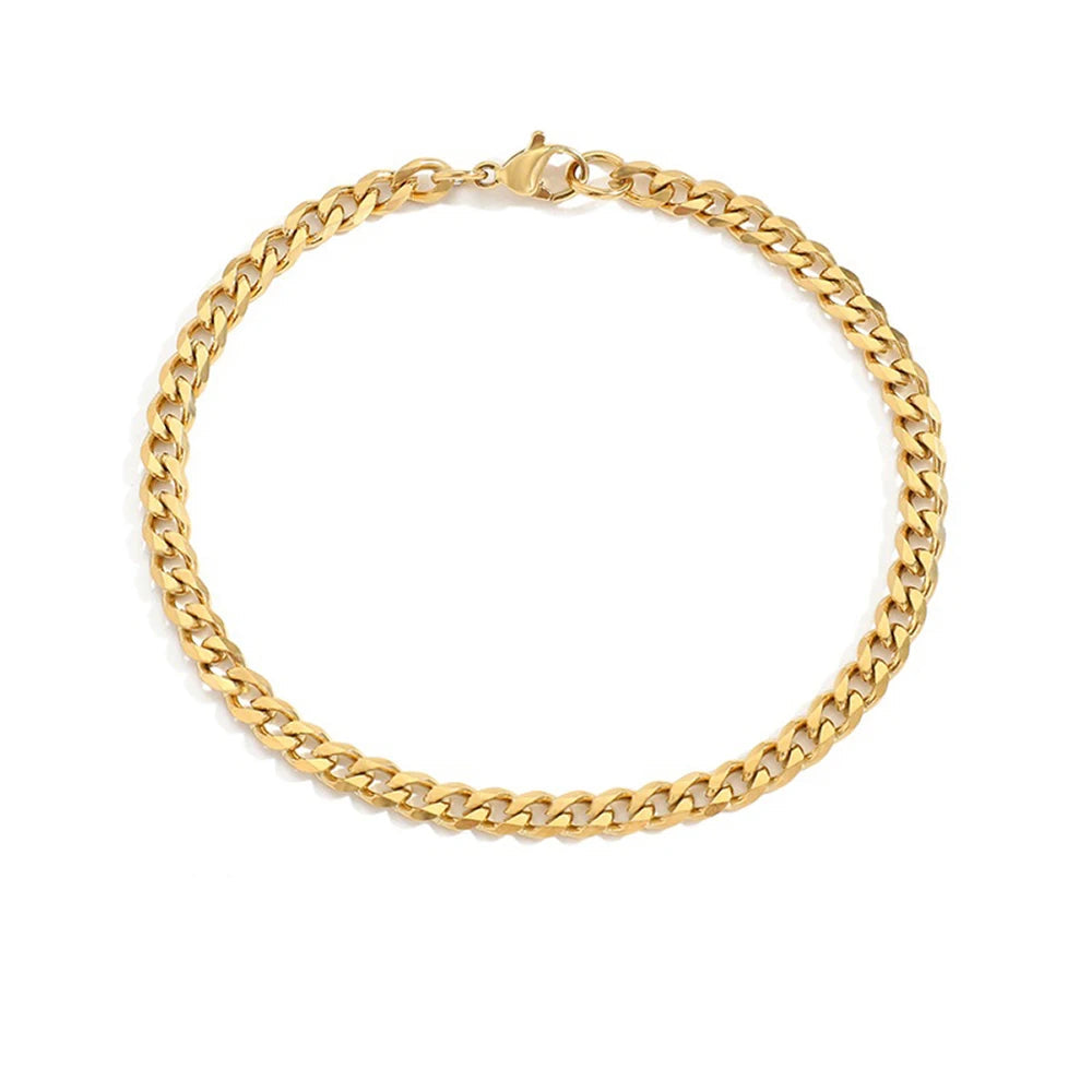 Bracelet Classic Trendy Punk Charms Cuban Chain