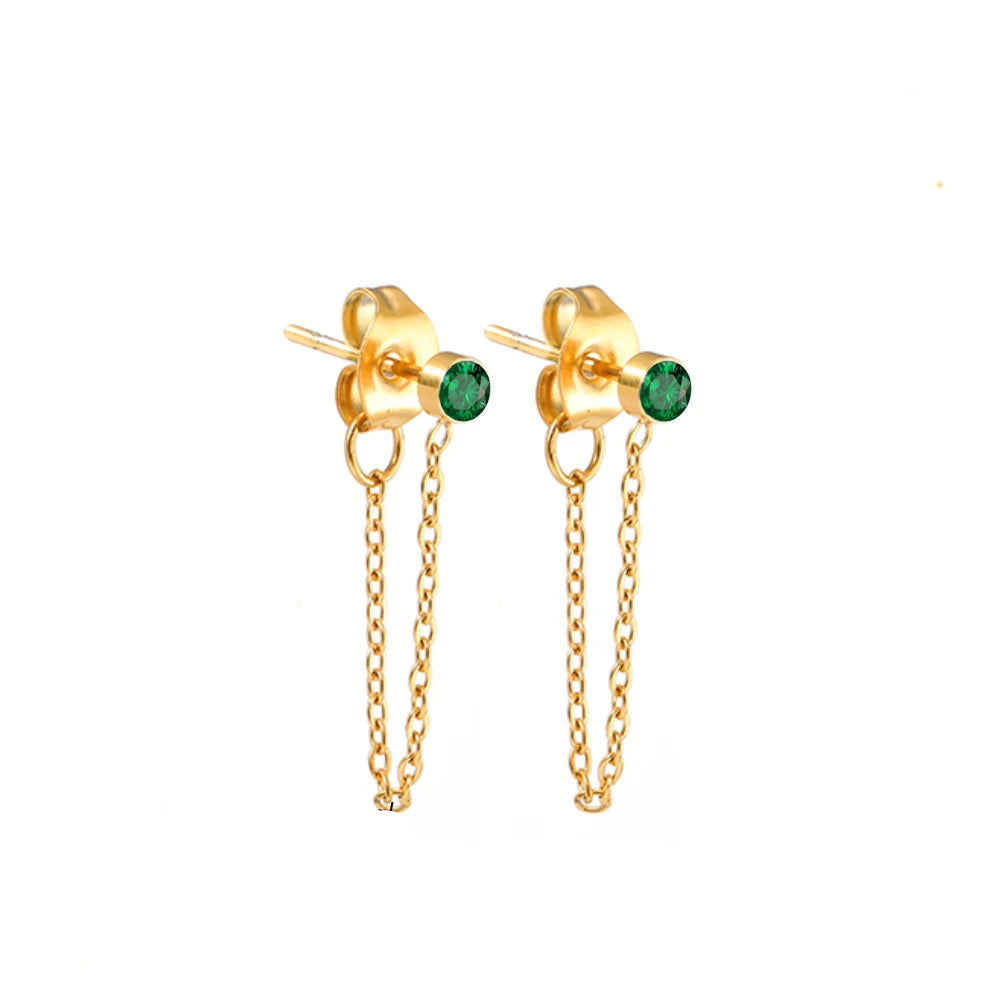 Zircon Birthstone Pendant Earrings