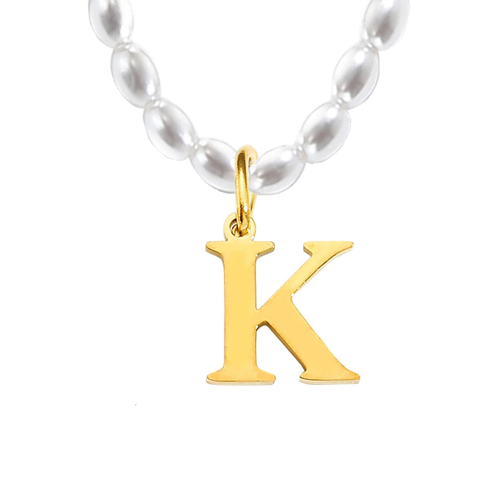 Imitation Pearl Necklace  DIY Alphabet