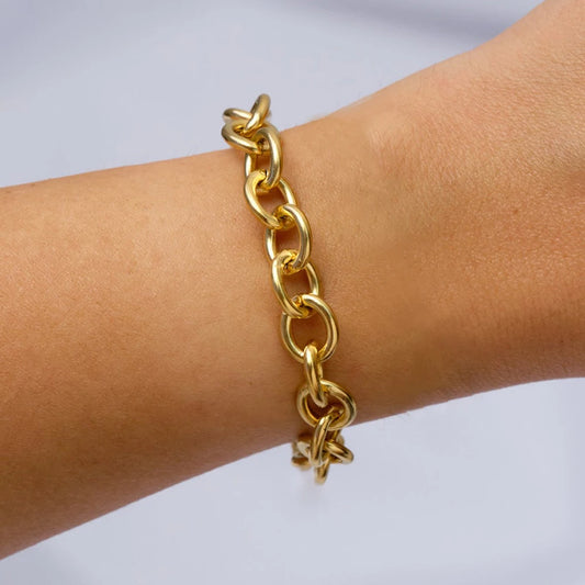 BELLUCCIE 10CS Punk Stainless Steel Chain Bracelet Handmade Chain Fashion Jewelry Women Gift Wedding Bracelet Birthday Party