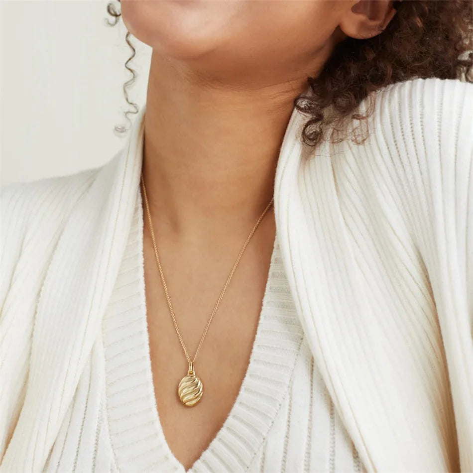 Classic Croissant Pendant Necklace