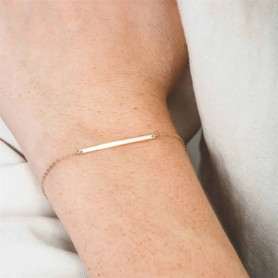Korean Style Women Bar Bracelets Simple  for Women