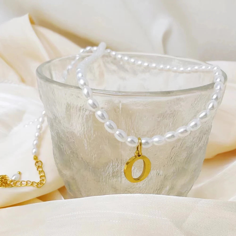 Imitation Pearl Necklace  DIY Alphabet