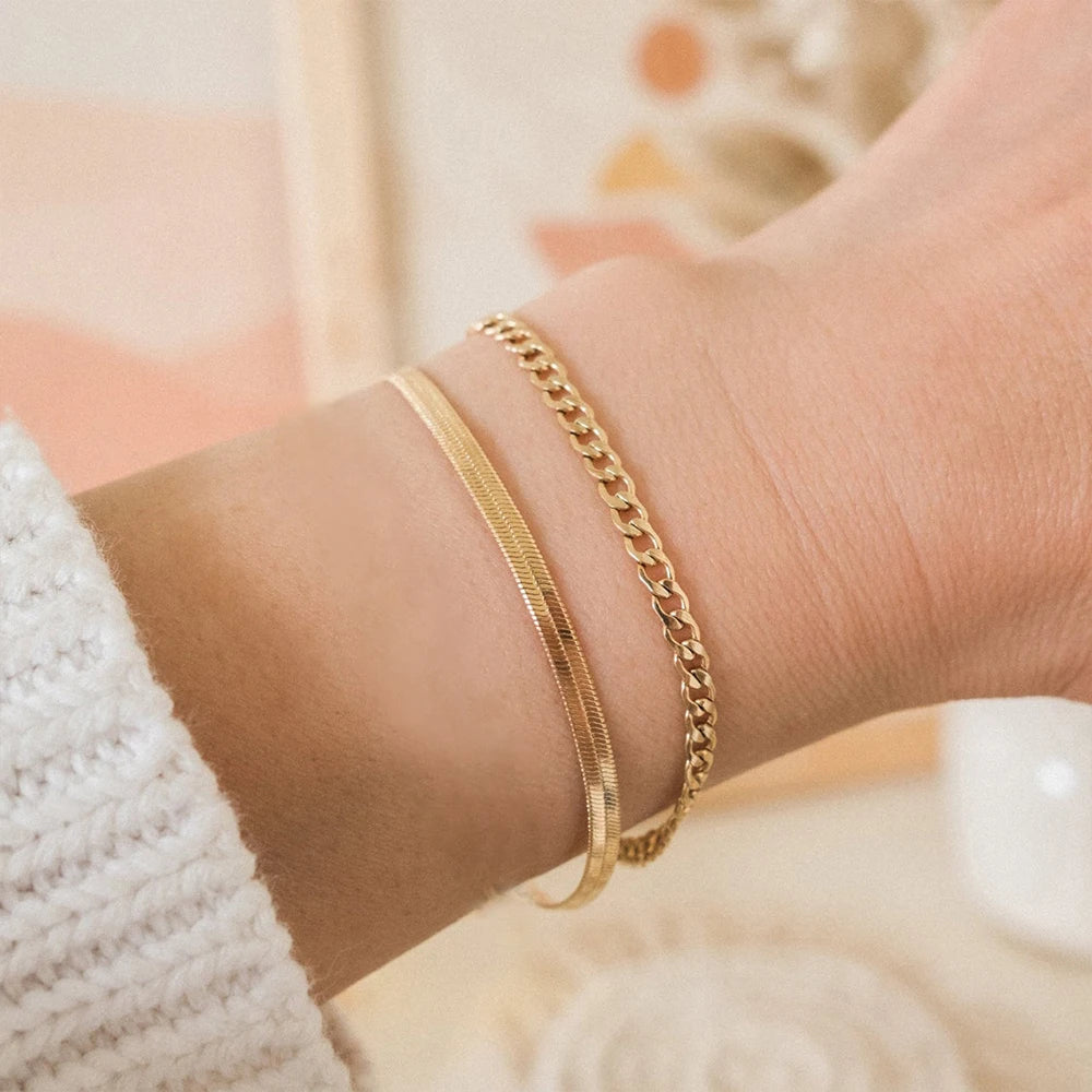 Multi-Layer Cuban Chain Bracelet  Factory Outlet