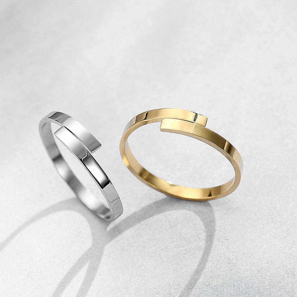 Minimalist Custom Letter Ring