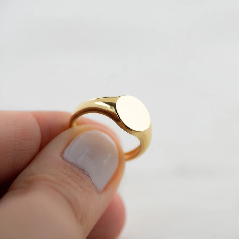 Punk Style Minimalist Round Ring