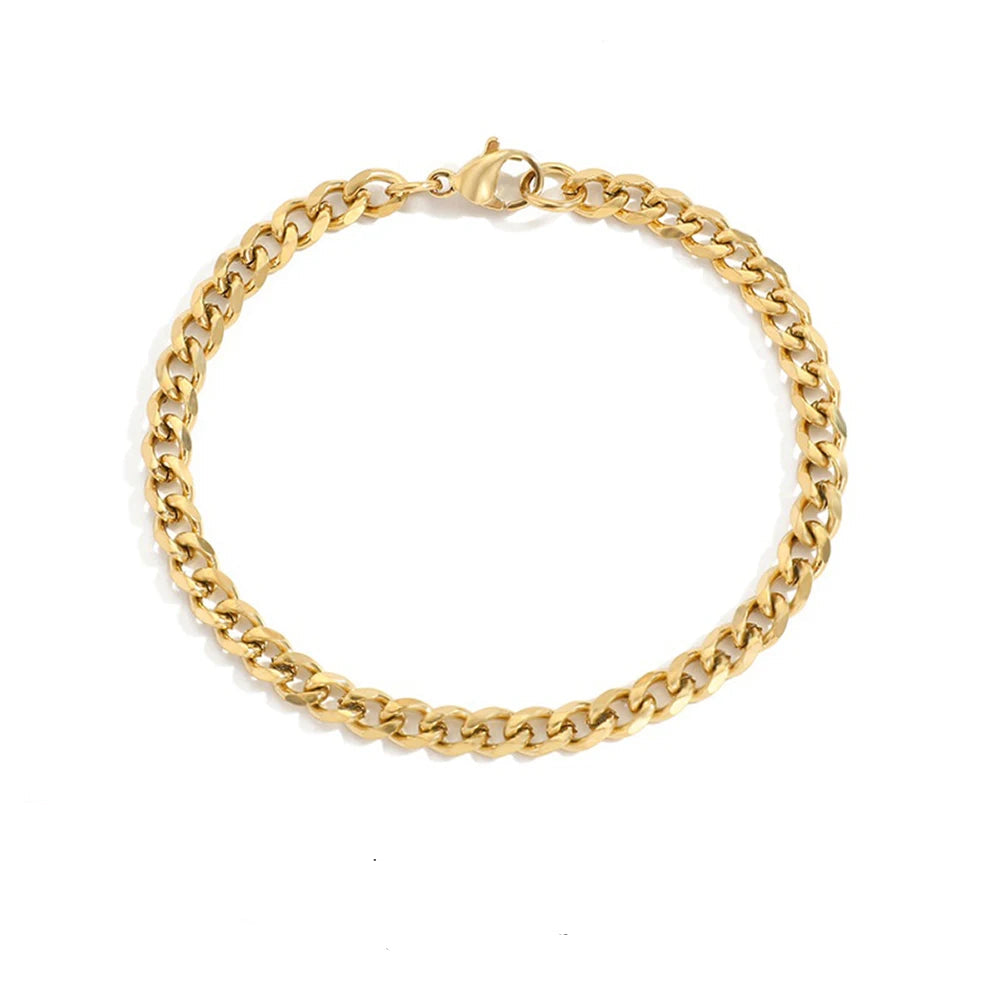 Bracelet Classic Trendy Punk Charms Cuban Chain