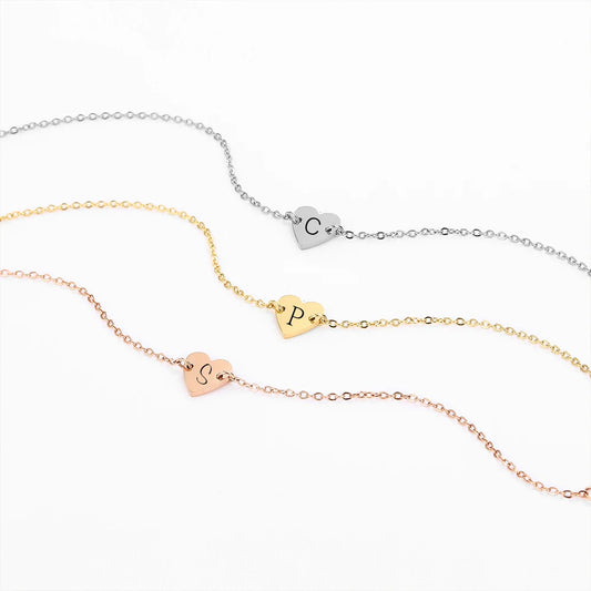 Engrave Artistic Font Alphabet Bracelet for Women