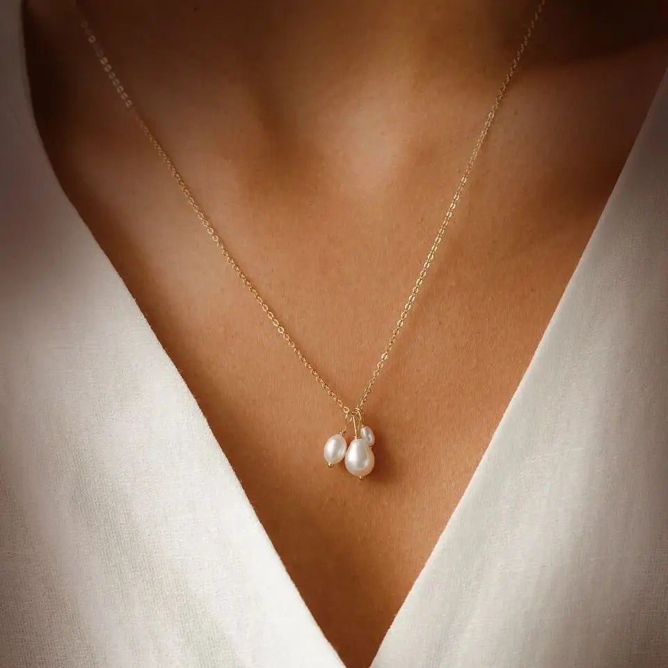 5PCS Freshwater Pearl Necklaces DIY Irregular Chain Pearl Necklace