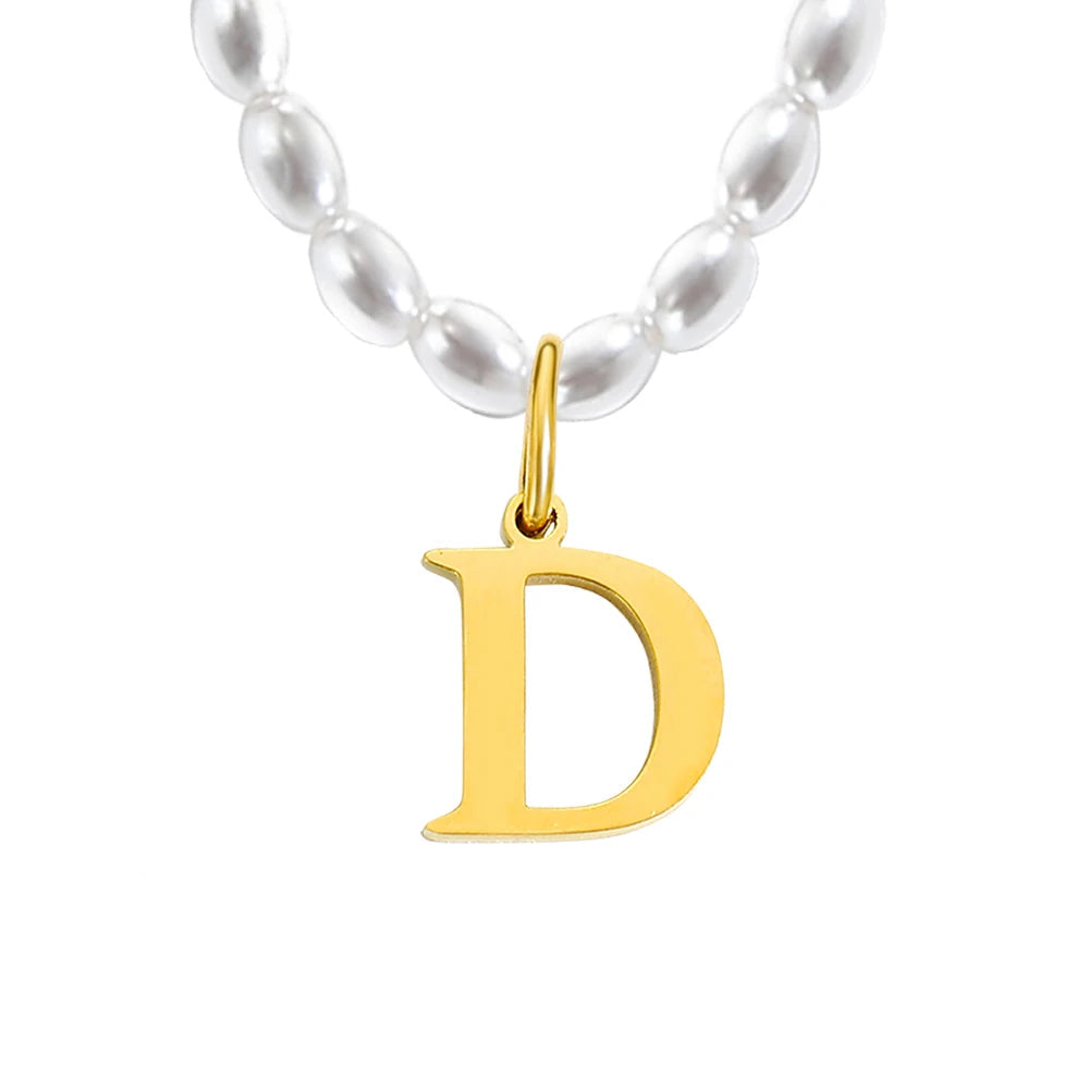 Imitation Pearl Necklace  DIY Alphabet
