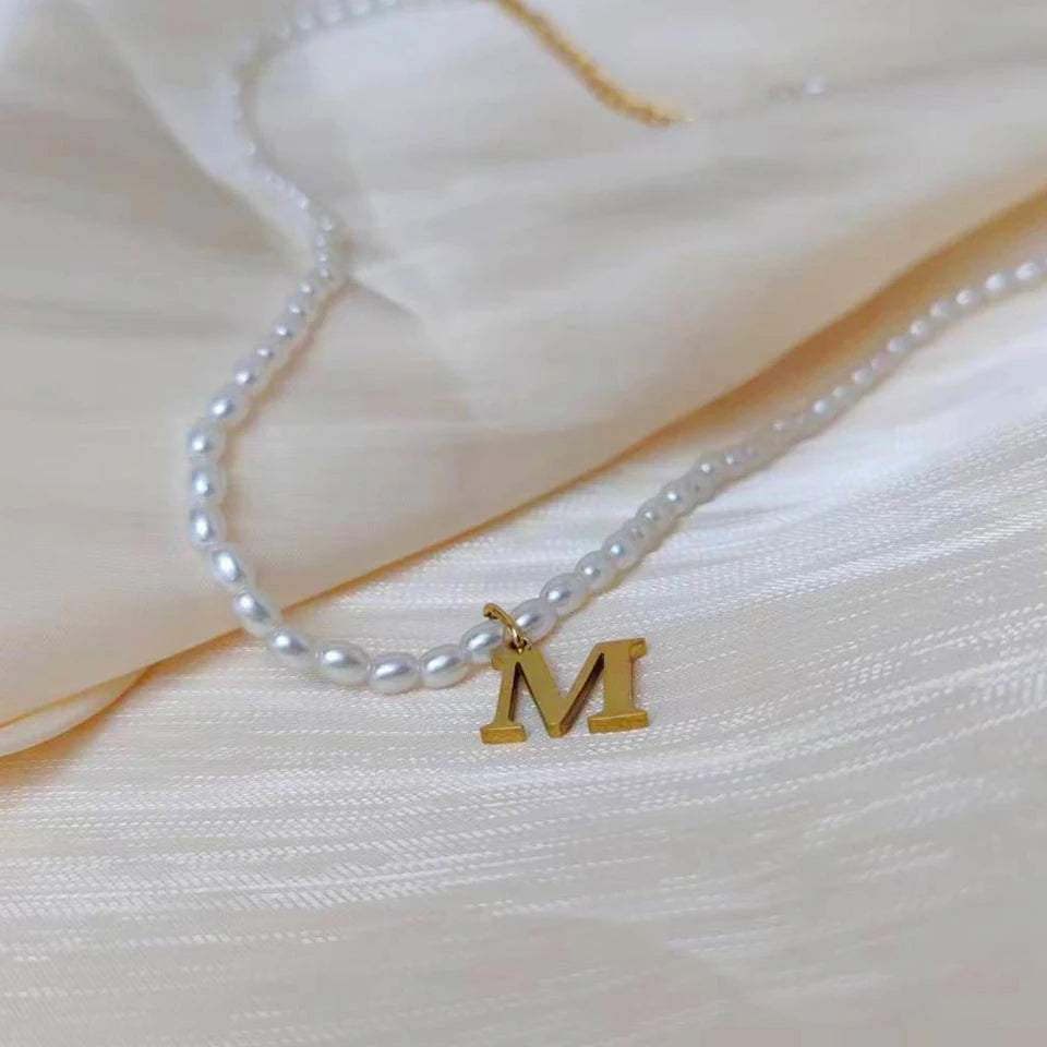Imitation Pearl Necklace  DIY Alphabet
