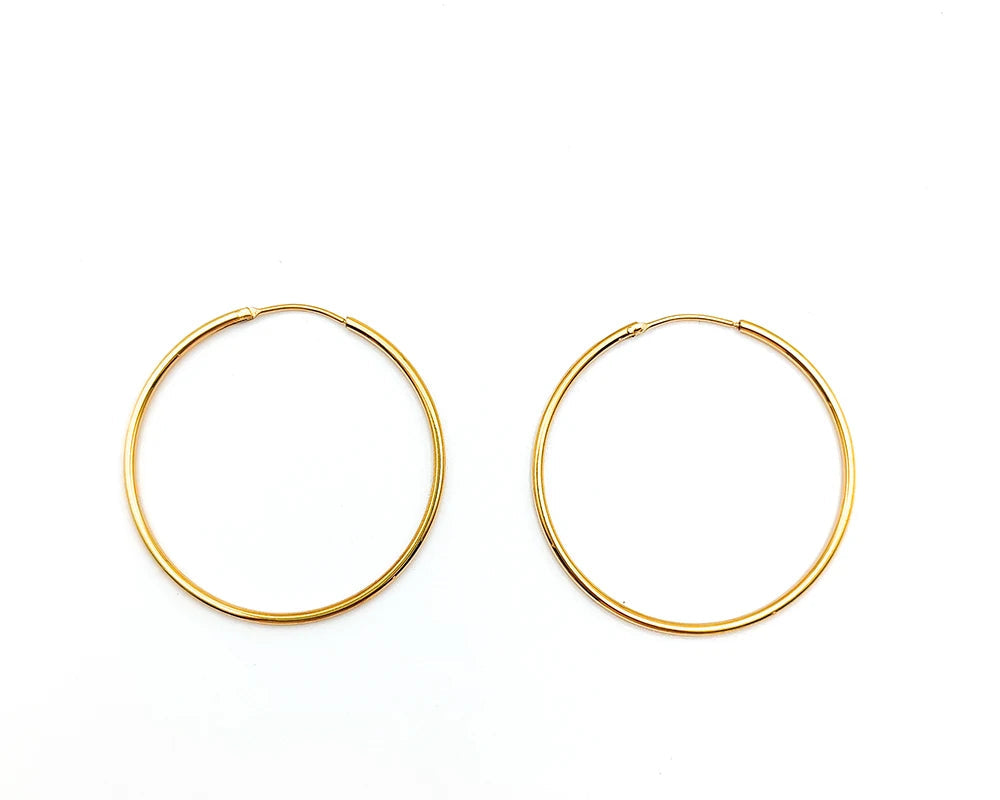Fashion Gold Size Circle Earrings