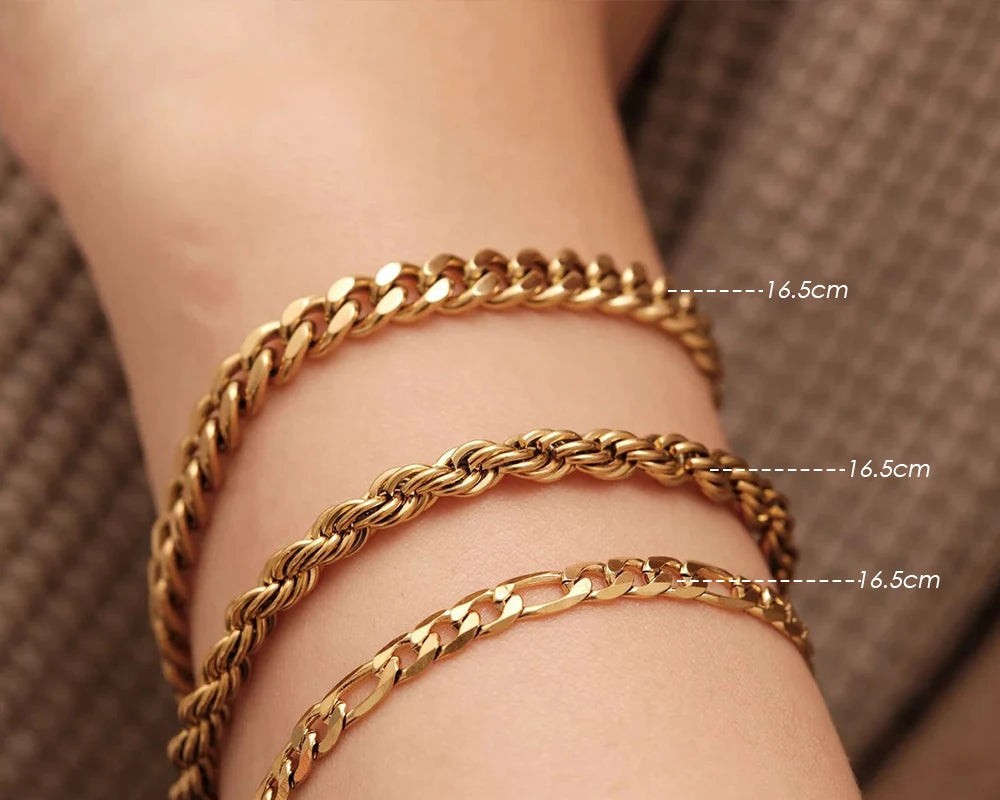 Multi-Layer Cuban Chain Bracelet  Factory Outlet