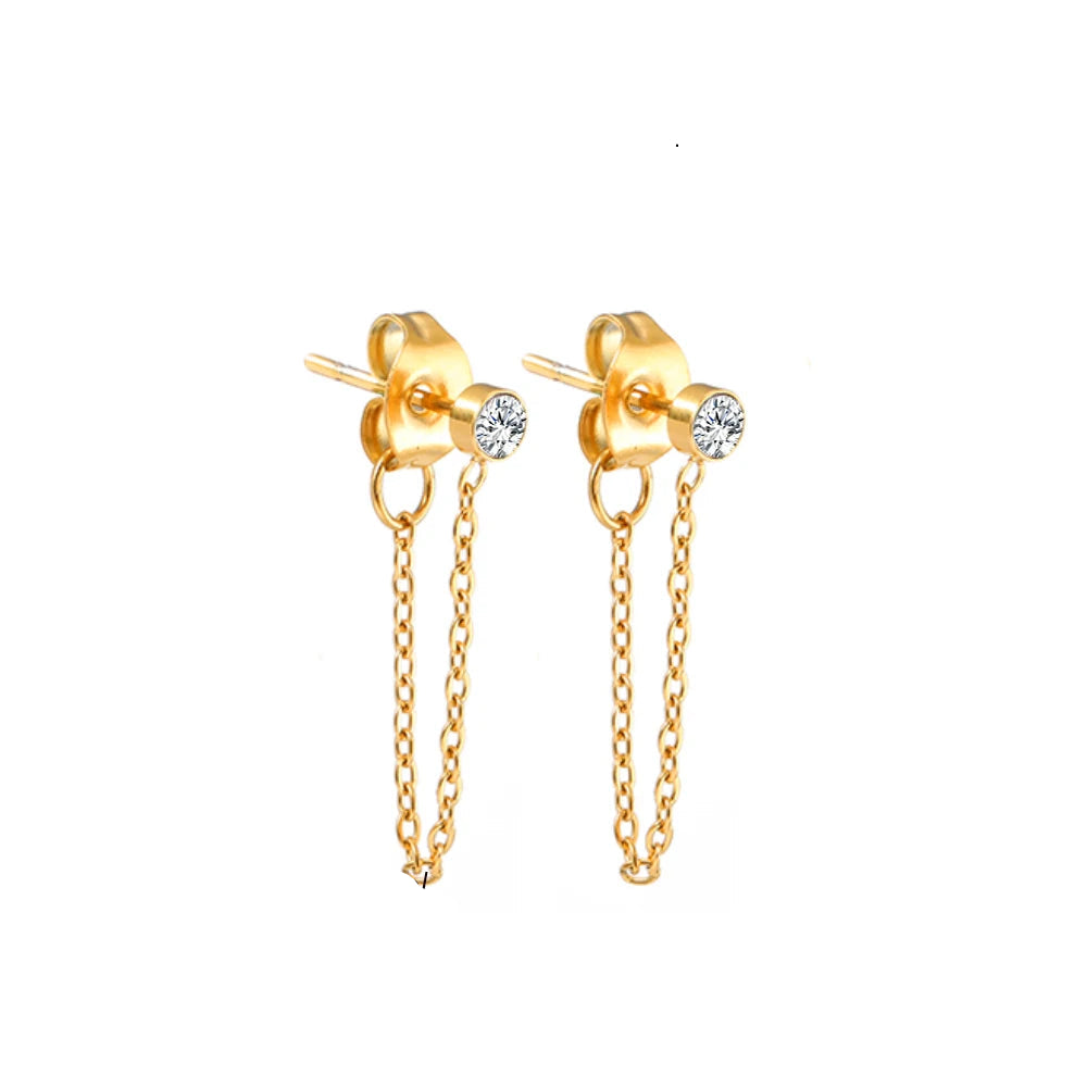 Zircon Birthstone Pendant Earrings