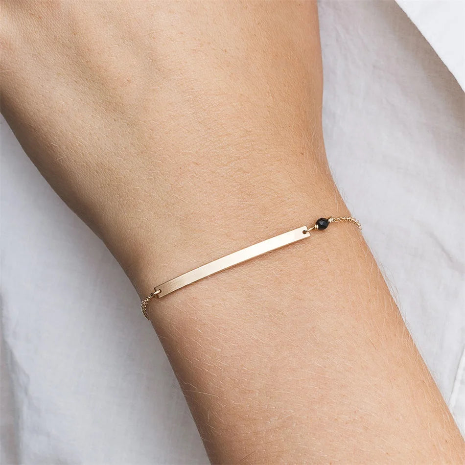 Korean Style Women Bar Bracelets Simple  for Women