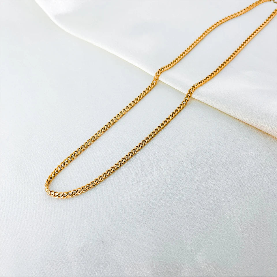 BELLUCCIE Men's Cuban Chain Necklace Stainless Steel Upgraded Lobster Clasp Adjustable Short Accessories Wholesale