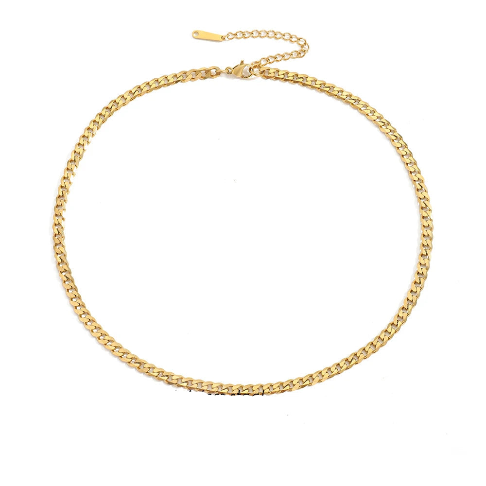 10PCS Men's Cuban Link Chain Necklace