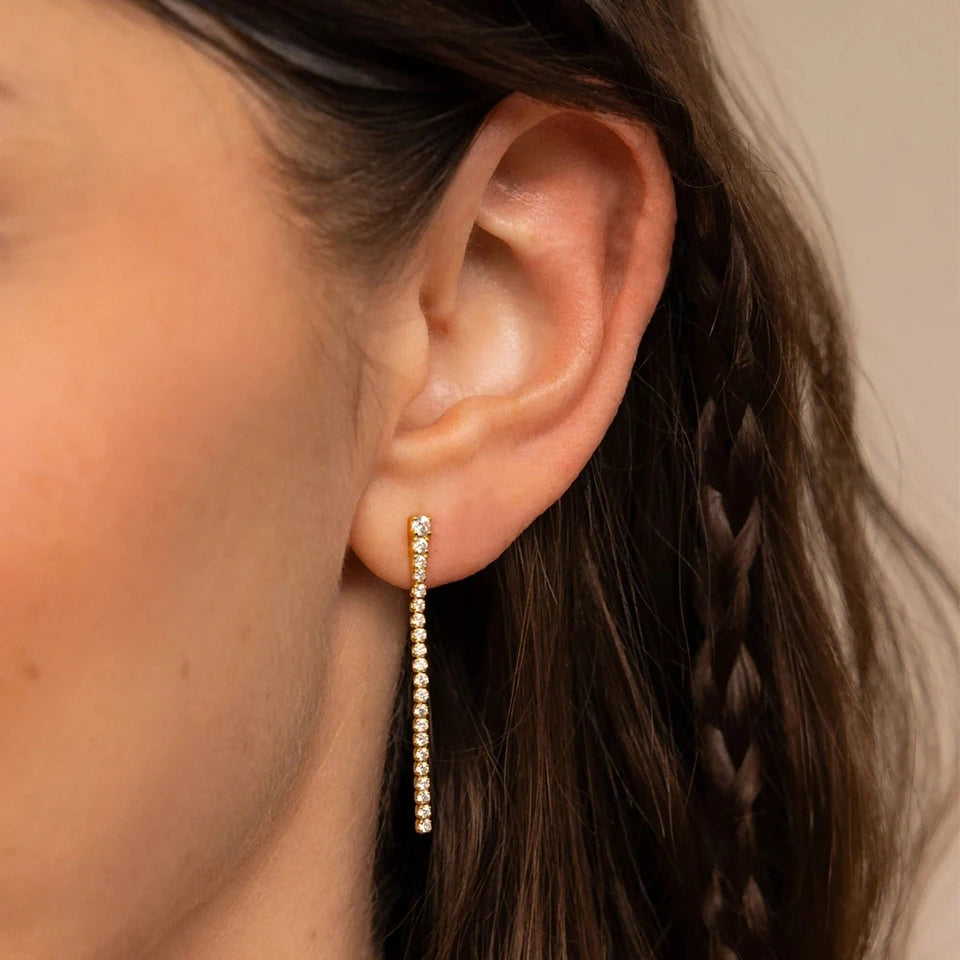 Shiny Zirconia Earrings