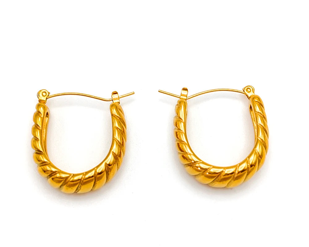 Threaded Hoop Earrings