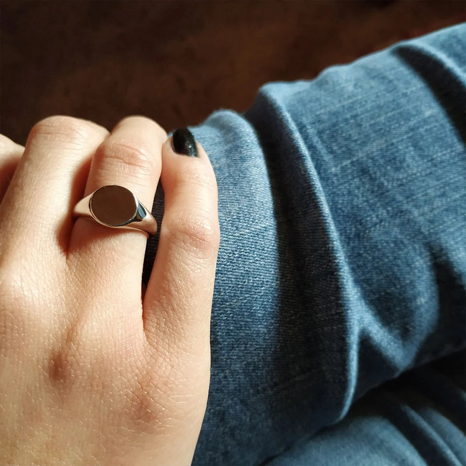 Punk Style Minimalist Round Ring
