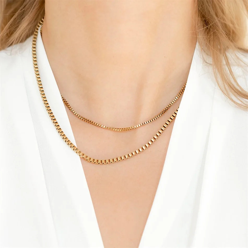 Snake Box Chain Chocker Necklace