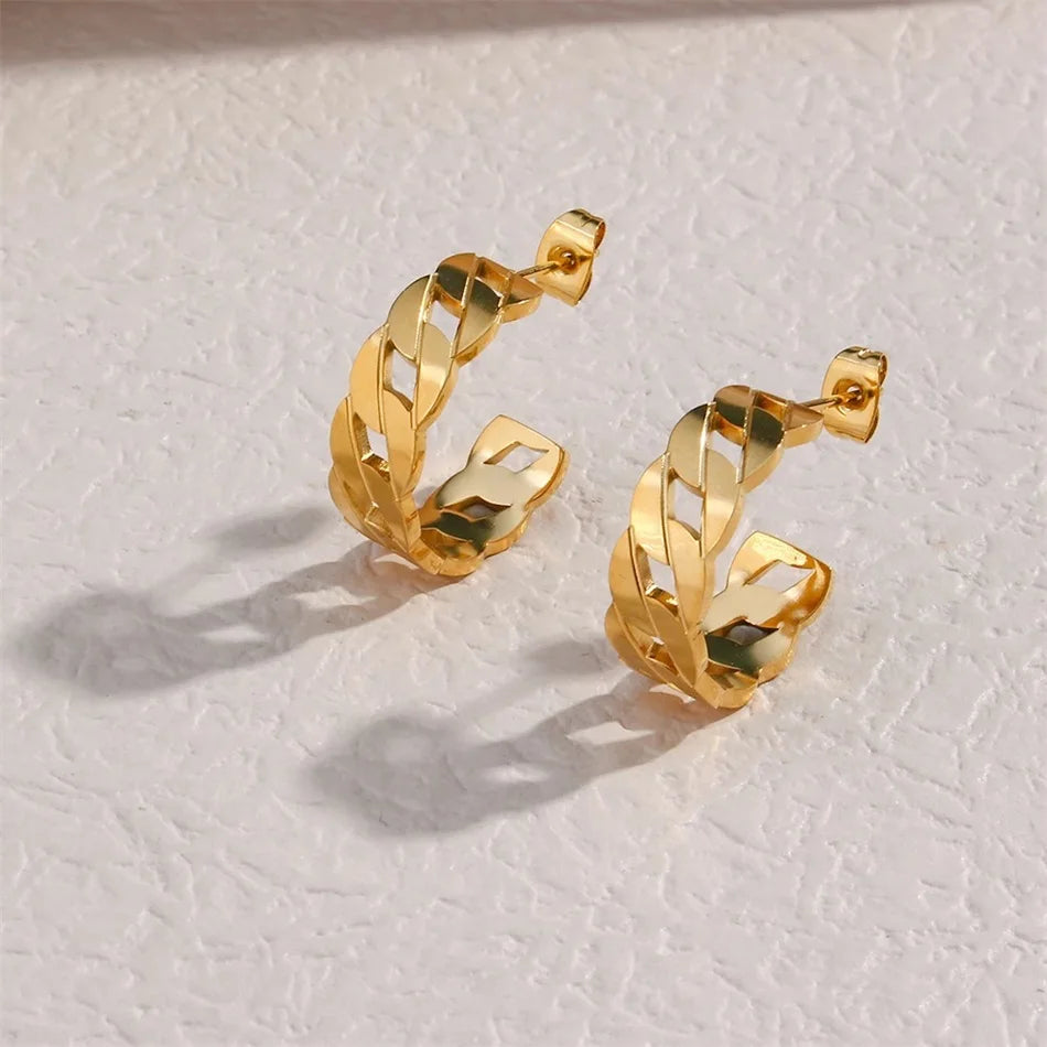 Chain Hoop Earrings