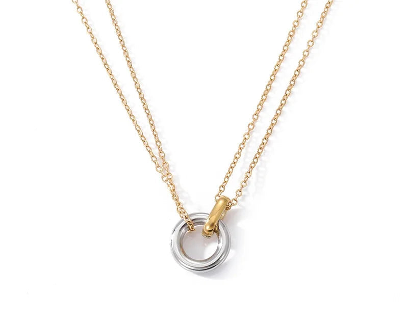 two-color pendant Necklaces