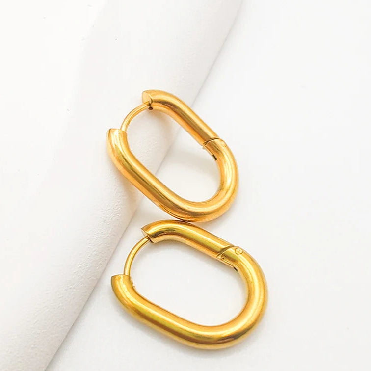 Fashion Gold Size Circle Earrings