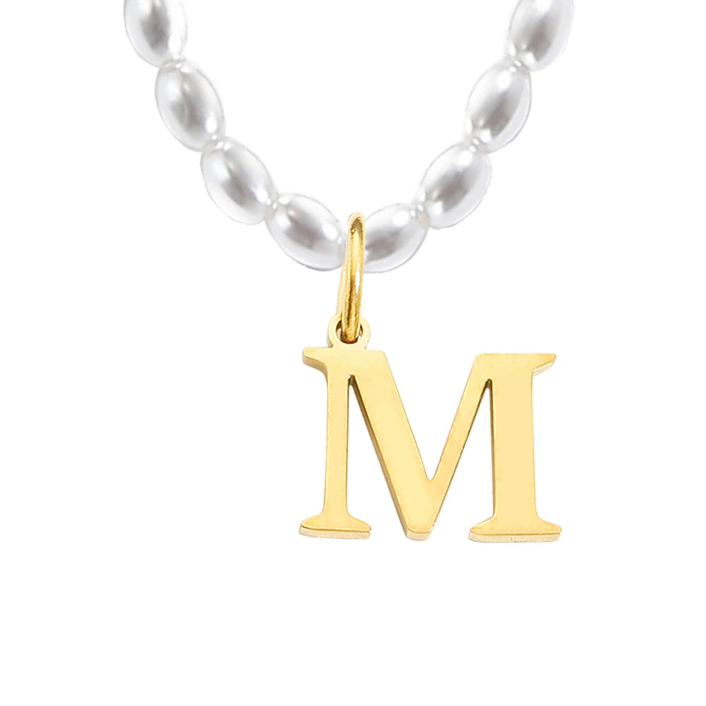 Imitation Pearl Necklace  DIY Alphabet