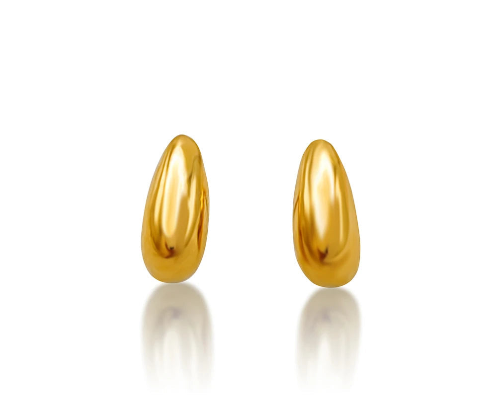 Simple Women Chunky Hoops Earrings