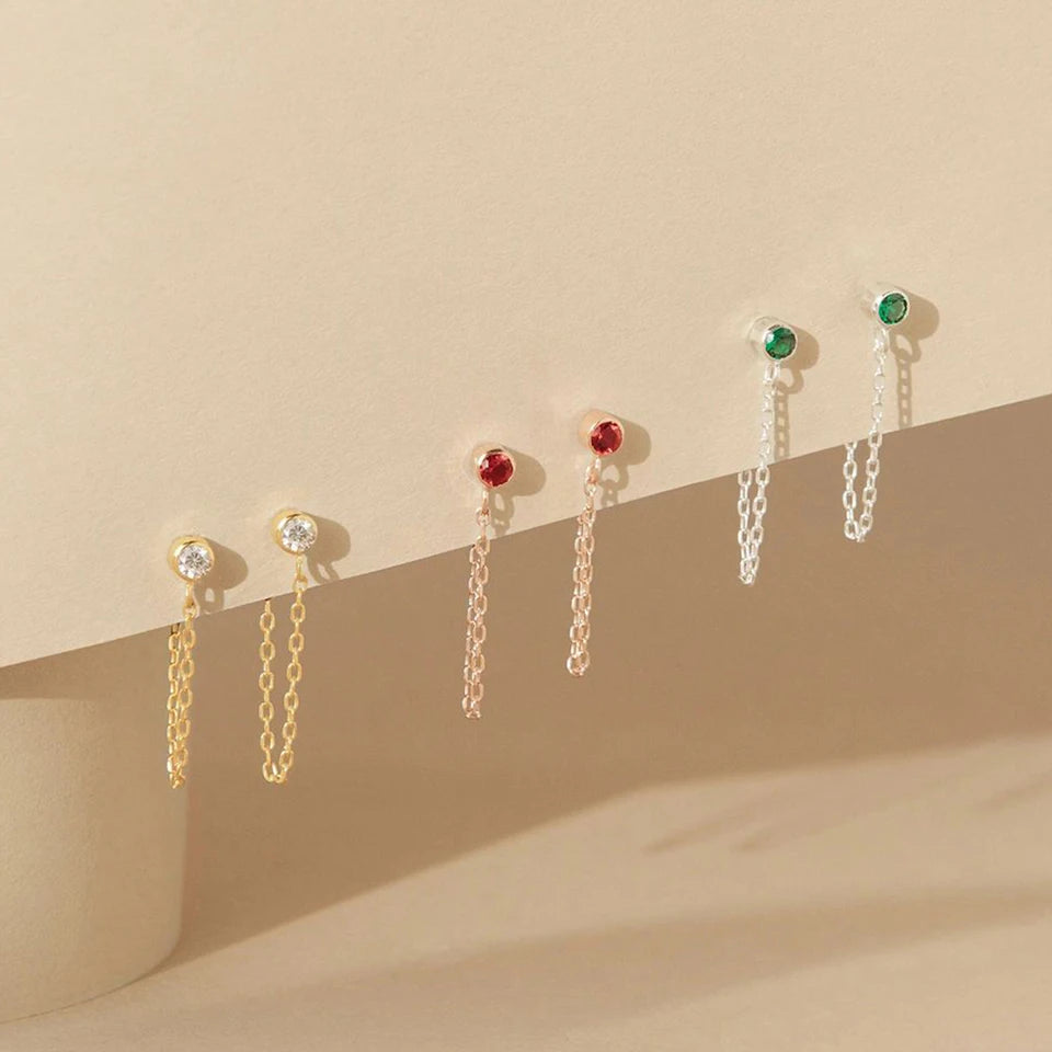 Zircon Birthstone Pendant Earrings
