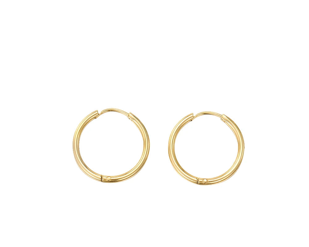 Fashion Gold Size Circle Earrings